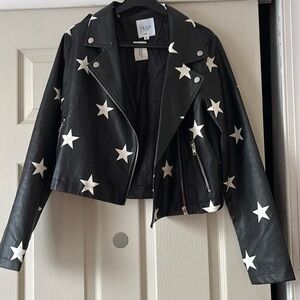 Le Lis Black Star-Patterned Women's Jacket